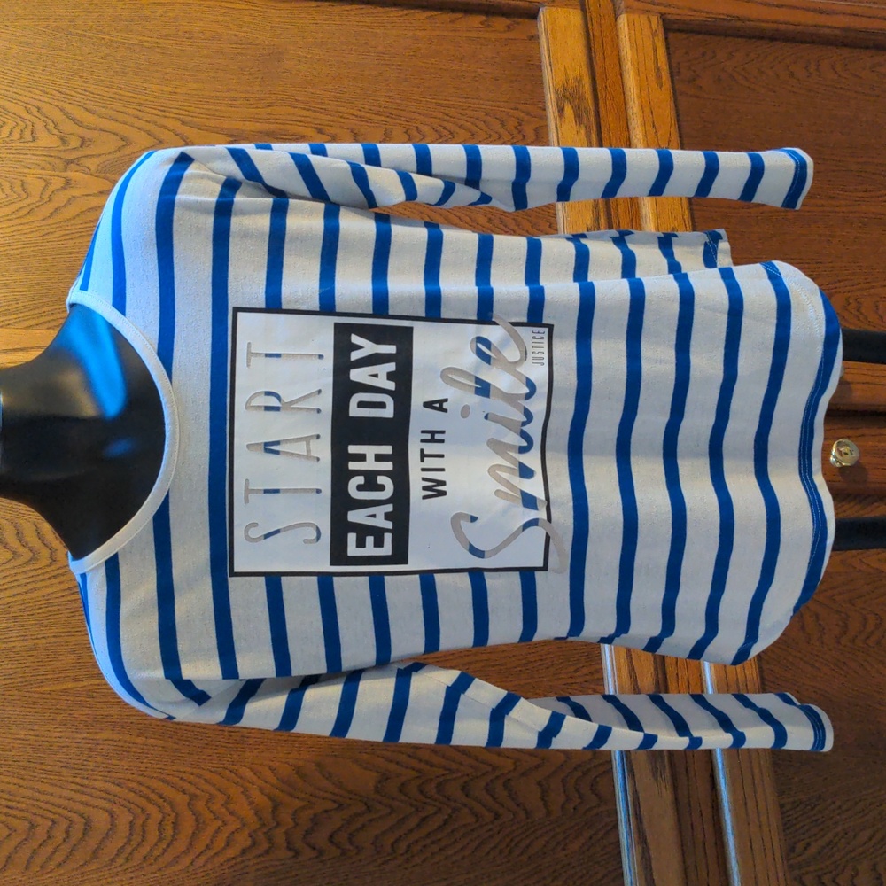 JUSTICE Start Each Day with a Smile Long Sleeve T-Shirt-12